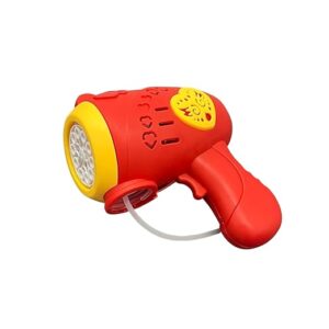 rechargeable bubble gun for kids with 1 bubble solution bottles,15 hole electric bubble machine toy, bright led light, bubble gun toy