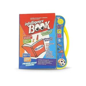 intelligence learning book for kids with sound – educational toy for 3–6 years, english alphabets, numbers, fruits & nursery rhymes – interactive talking book for toddlers boys & girls